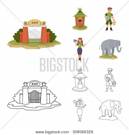 Isolated Object Of Nature And Fun Sign. Set Of Nature And Entertainment Vector Icon For Stock.