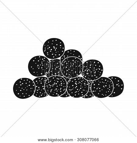 Isolated Object Of Corn And Flake Symbol. Set Of Corn And Snack Vector Icon For Stock.