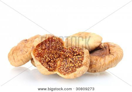 deliciosos higos secos, aislados en blanco