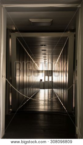 Jetway, Walking Towards The Plane, Seeing The Door Of The Plane