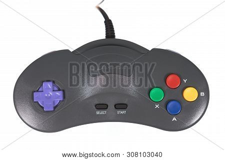 Taipei, Taiwan - May 31, 2019: A Floating Funtech Super Acan Controller Isolated On A White Backgrou