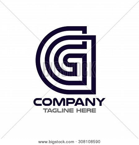 Modern Letters Gd And Dg Logo. Vector Illustration.