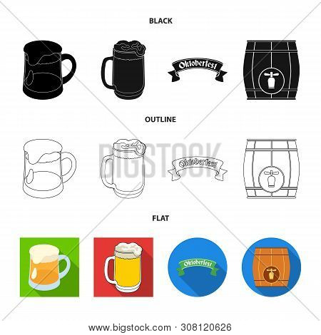 Vector Illustration Of Minimal And Pint Icon. Set Of Minimal And Craft Stock Vector Illustration.