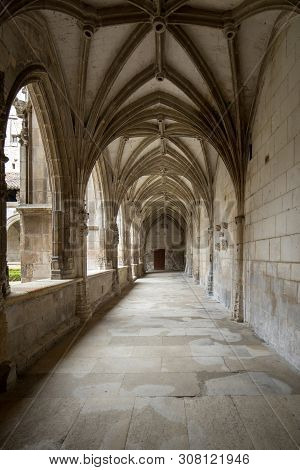Cahors, France - September 15, 2018: Medieval Cloister Of Saint Etienne Cathedral In Cahors, Occitan