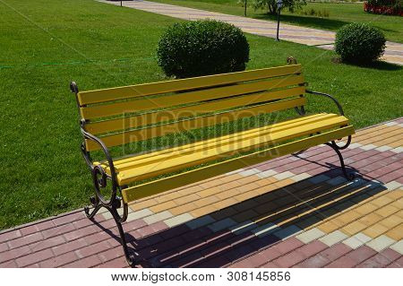 Small Architectural Forms In The Park, Benches