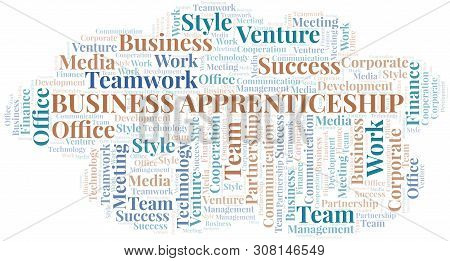 Business Apprenticeship Word Cloud. Collage Made With Text Only.