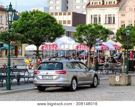 Karvina, Czech Republic - June 1, 2019: Volkswagen Passat Variant Car Parked In Front Of A Gaden Res