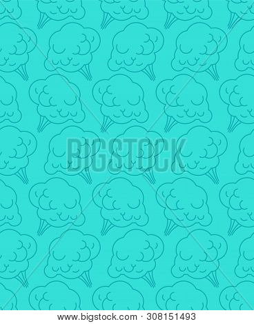 Farting Pattern Seamless. Fart Background. Green Gas Vector Texture