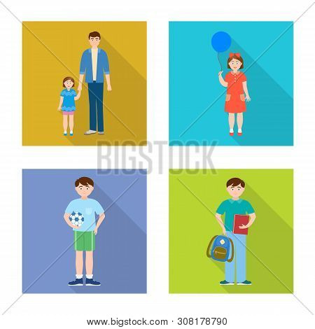 Vector Illustration Of Generation And Happy Icon. Collection Of Generation And Avatar Vector Icon Fo