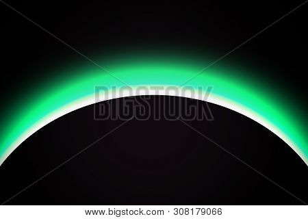 Solar Eclipse With Clouds. Full Solar Eclipse, Astronomical Phenomenon - Full Sun Eclipse. The Moon