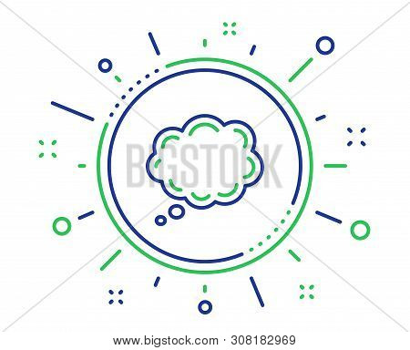 Comic Speech Bubble Line Icon. Chat Sign. Communication Or Comment Symbol. Quality Design Elements. 