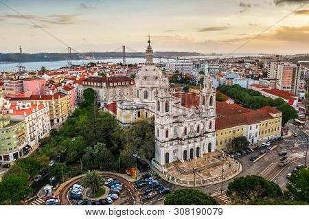 Royal Estrela Basilica Lapa, Convent Of Most, Cathedral Basil Old European Church Portugal Lisbon, D