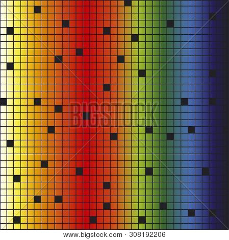 Colored Rainbow Background, Mosaic, Abstract Background In The Cell