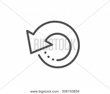 Recovery Info Line Icon. Backup Data Sign. Restore Information Symbol. Quality Design Element. Linea
