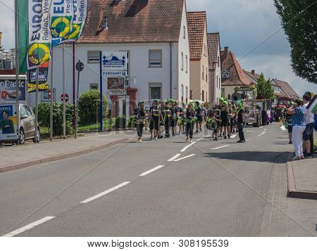Kirchheimbolanden, Rheinland-pfalz, Germany-06 23 2019: Holiday Parade On Streets Of German Town Dur