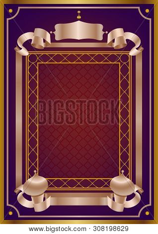 Arabian Greeting Card Frame Vector Background For Decoration