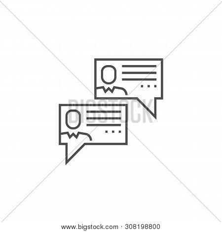 Social Chanels Related Vector Thin Line Icon. Isolated On White Background. Editable Stroke. Vector 