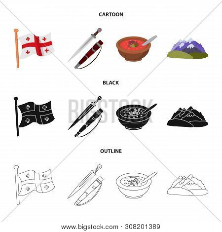 Vector Illustration Of Culture And Sightseeing Logo. Set Of Culture And Originality Vector Icon For 