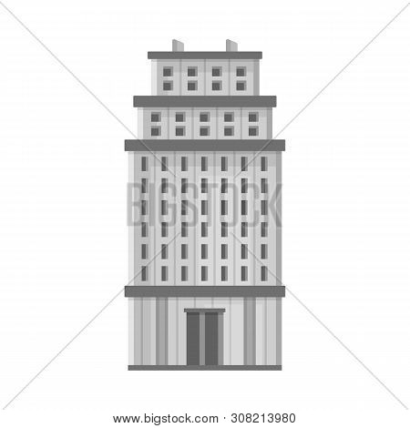 Vector Design Of Skyscraper And Hotel Symbol. Set Of Skyscraper And Office Stock Symbol For Web.