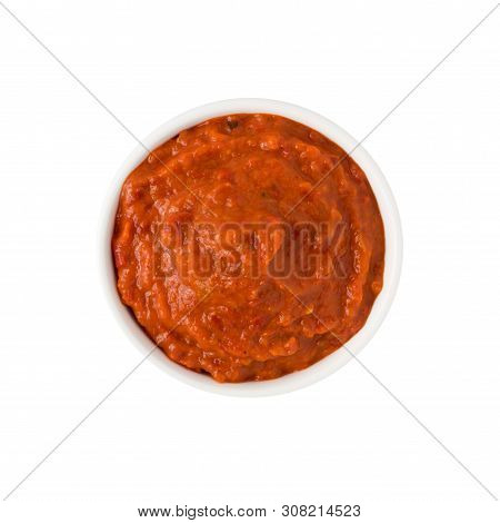 Ajvar Or Pindjur Orange Vegetable Spread Made From Bell Peppers