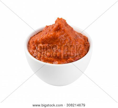 Ajvar Or Pindjur Orange Vegetable Spread Made From Bell Peppers