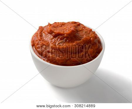 Ajvar Or Pindjur Orange Vegetable Spread Made From Bell Peppers