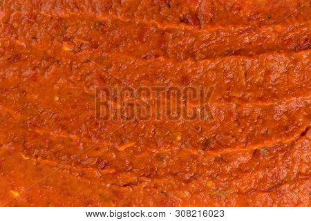 Ajvar Or Pindjur Orange Vegetable Spread Texture