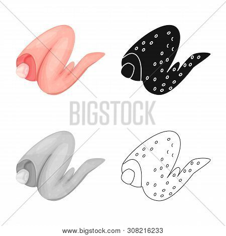 Vector Design Of Chicken And Wing Icon. Set Of Chicken And Recipe Stock Vector Illustration.