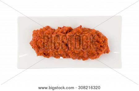 Ajvar Or Pindjur Orange Vegetable Spread Made From Bell Peppers