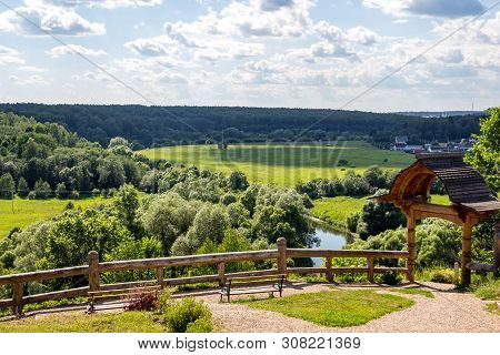 Observation Deck On The Territory Of The Church Yard In The Village Of Rusinovo. Yermolino, Borovsky