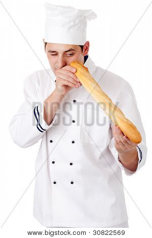 Baker. Na białym tle nad białym.