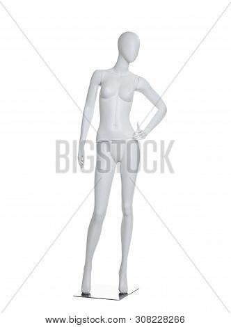 Beautiful Female Mannequin Isolated On White Background