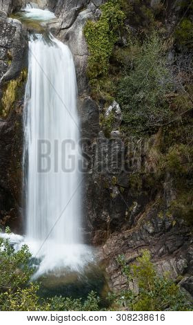 Arado waterfall at Geres national park, Portugal