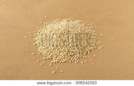Quinoa Seeds Background Or Chenopodium Quinoa Texture