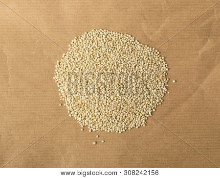 Quinoa Seeds Background Or Chenopodium Quinoa Texture