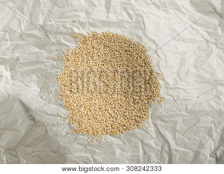 Quinoa Seeds Background Or Chenopodium Quinoa Texture