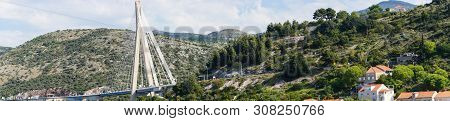Most Famous Franjo Tudjman Bridge In Dubrovnik Croatia