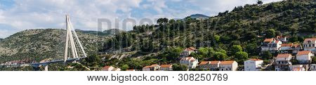Most Famous Franjo Tudjman Bridge In Dubrovnik Croatia