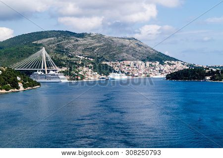 Most Famous Franjo Tudjman Bridge In Dubrovnik Croatia