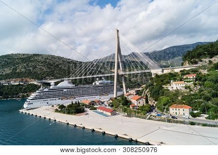 Most Famous Franjo Tudjman Bridge In Dubrovnik Croatia