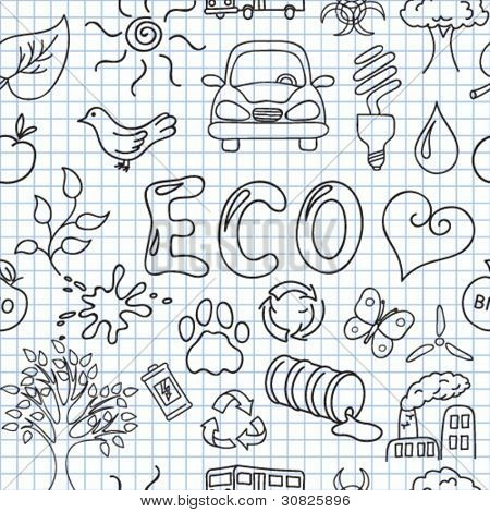 Vector illustration of the images on the theme of ecology
