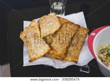 Homemade Brazilian Pastel De Feira (fried Snack)