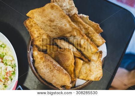 Homemade Brazilian Pastel De Feira (fried Snack)