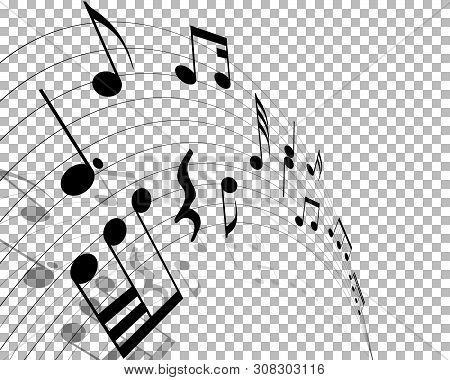 Vector Notes Design With Transparency Grid On Back. Vector Illustration.