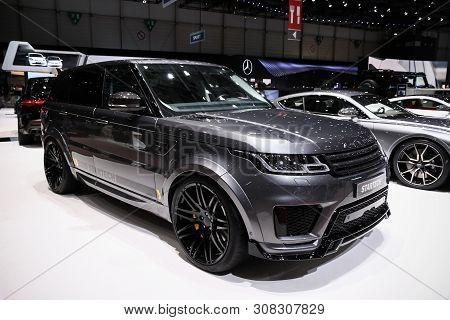Geneva, Switzerland - March 10, 2019: Startech Tuned Luxury Offroad Car Range Rover Presented At The
