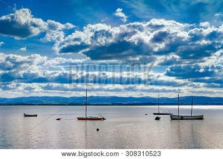 big otmuchow lake in the hot summer