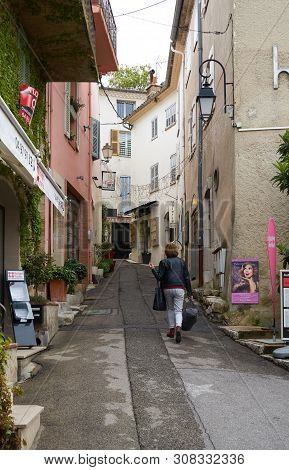 Mougins, France - April 03, 2019: Mougins Is A Commune In Southeastern France That Is A Great Place 