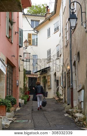 Mougins, France - April 03, 2019: Mougins Is A Commune In Southeastern France That Is A Great Place 