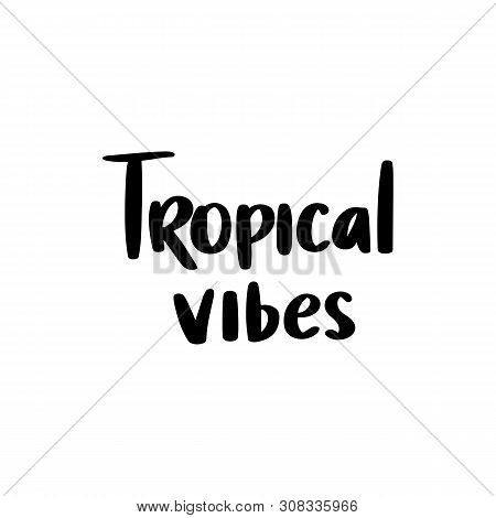 Sunkissed- Vector Hand Drawn Lettering Phrase. Modern Brush Calligraphy