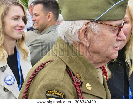 Sainte Mere, Normandy, France - June 06, 2019. D Day 75 Birthday Of French Liberation By Allied Coun
